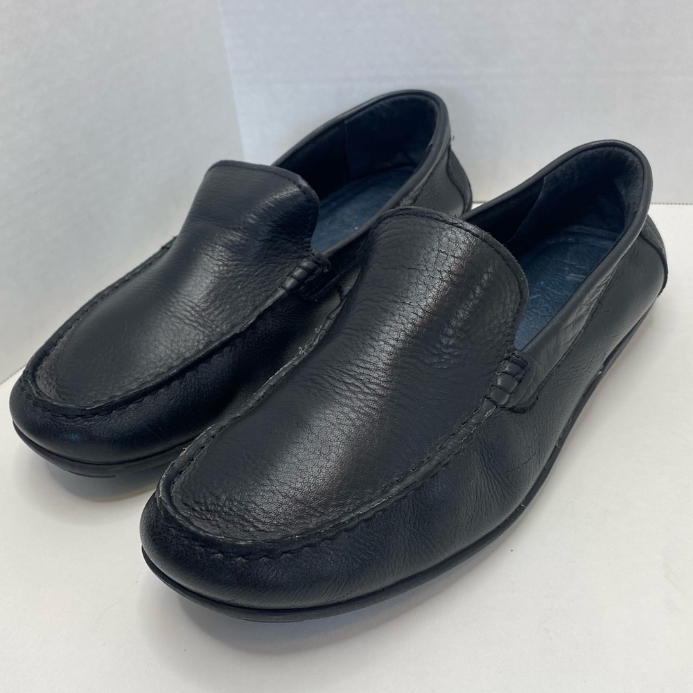 Tommy Bahama Nassau Venetian Black Men’s US 9 D Pebbled Leather Driving Shoes